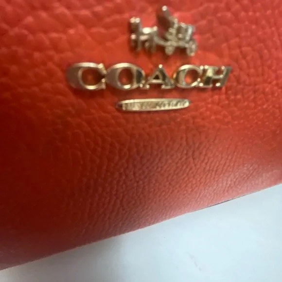 Coach Edie 31 Pebbled Leather Shoulder Tote in Bright Orange  Hang Tag & Dustbag - Picture 2 of 14